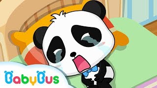 Panda Kiki Gets a Stomachache amp Crying  Eat by Yourself  Good Habits  BabyBus Cartoon [upl. by Acinnod791]