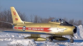 RCAF Golden Hawks Sabre Leaving Canada [upl. by Dahcir]