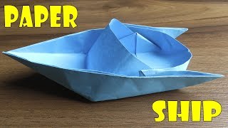 Como Hacer un Barco de Papel Fácil Origami  How to make a Paper Ship [upl. by Ilesara]