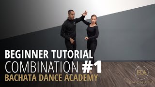 Beginner Bachata Tutorial  Combination 1  Demetrio amp Nicole  Bachata Dance Academy [upl. by Aseyt147]