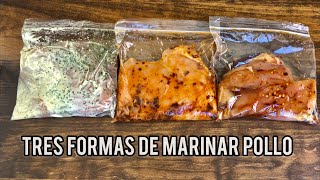 MARINADO PARA POLLO  Tres Recetas FÁCILES y con mucho SABOR [upl. by Edsel753]