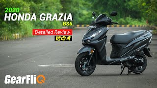 2020 Honda Grazia BS6 Detailed Review  Hindi  GearFliQ [upl. by Adelaida]