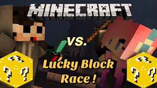 Lucky Block Race  PvP Sinong mas Suwerte  Minecraft Pocket Edition [upl. by Ttenaej]