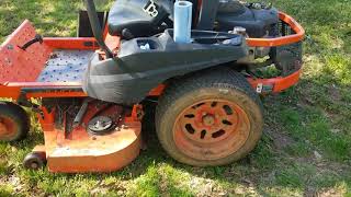 How to Replace Drive Belt on Kubota Zero Turn Mower ZG124E [upl. by Zales]