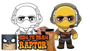 How to Draw Fortnite  Raptor [upl. by Laohcin648]