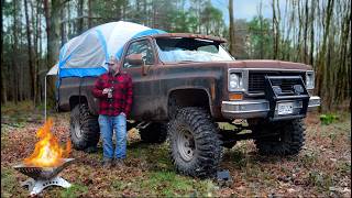 Offroad Camping in a 50 Year old Chevy Squarebody [upl. by Erual]