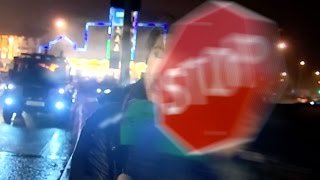 Reporter hit by stop sign during live tv [upl. by Pagas]