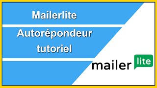 Mailerlite  tutoriel [upl. by Maure]