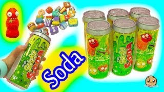 6 Pack Grossery Gang Sticky Soda Sets with Surprise Blind Bag with Hans amp Barbie [upl. by Tatianas]