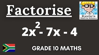 8 Factorising trinomials grade 10  Part 2 [upl. by Possing]