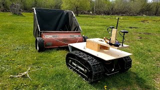 Lawn Sweeper Track Robot Uses RTK GPS with Pixhawk Autopilot and Ardupilot Mission Planner Rover [upl. by Nollie]