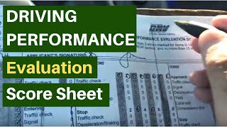 Understanding Driving Performance Evaluation Score Sheet  DMV California [upl. by Nyrrad]