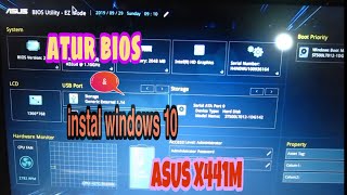 CARA INSTAL WINDOWS 10 ASUS X441M DAN PENGATURAN BIOS [upl. by Jemena318]