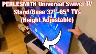 PERLESMITH Universal Swivel TV Stand  Base  Table Top TV Stand for 3765 inch Height Adjustable [upl. by Faso]