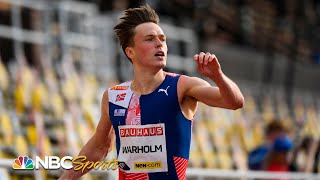 Karsten Warholm takes aim at 400m hurdle world record in Ostrava  NBC Sports [upl. by Nhguaval]