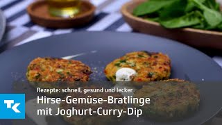 HirseGemüseBratlinge mit JoghurtCurryDip [upl. by Kingdon]