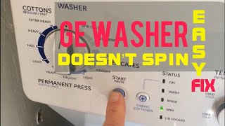 ✨ GE WASHER DOESNT SPIN  FAST Easy FIX ✨ [upl. by Rubin]