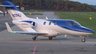 FullHD Private Honda HA420 HondaJet takeoff at GenevaGVALSGG [upl. by Retluoc]