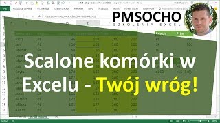 Scalone komórki w Excelu  TWÓJ WRÓG odc787 [upl. by Atinus]