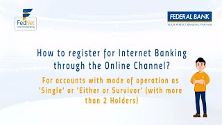 How to register for Internet Banking through the online channel For Single amp ES accounts [upl. by Dianuj]