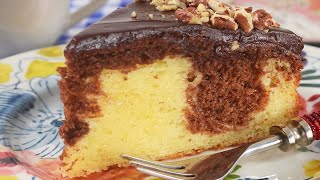 Marble Yogurt Cake Recipe Demonstration  Joyofbakingcom [upl. by Wake]