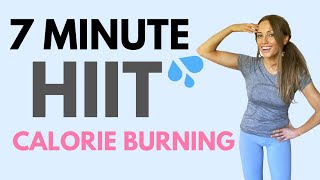 7 MINUTE HIIT WORKOUT  CALORIE BURNING  FULL BODY WORKOUT AT HOME  LUCY WYNDHAM READ [upl. by Robinette]