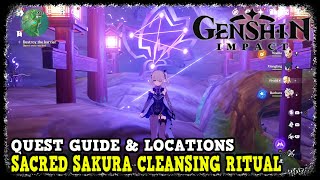 Genshin Impact All 3 Sacred Sakura Cleansing Ritual Quest Guide amp Locations [upl. by Clapper845]