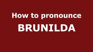 How to Pronounce BRUNILDA in Spanish  PronounceNamescom [upl. by Rebah]