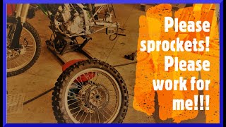 Kawasaki KLX300 dual sport  SM sprocket change 1440 to 1342 Super easy [upl. by Edurtreg]