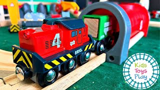 BRIO World Huge Toy Train Railway Track Build [upl. by Allesiram858]