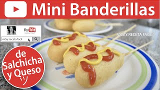 BANDERILLAS CORN DOGS  Vicky Receta Fácil [upl. by Jemima]