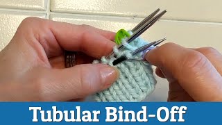 How To Knit a Tubular BindOff In The Round [upl. by Elamef32]