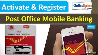 How to activate amp register Post office saving bank mobile banking  POSB Online Banking  India Post [upl. by Arrak]