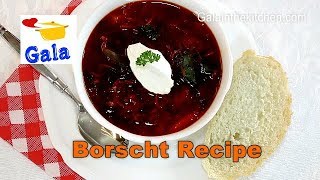 Vegetarian Borscht Recipe Beetroot Soup with Potato [upl. by Aicel66]