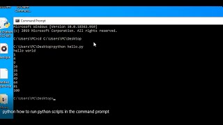 How To Run Python Scripts With The Command Prompt [upl. by Nay784]