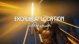 Assassins Creed Valhalla  Excalibur Location Walkthrough Myrddins Cave [upl. by Cynthy]