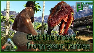 Ark Basics  Taming Effectiveness  Guide to tame higher level Dinosaurs [upl. by Jarrow]