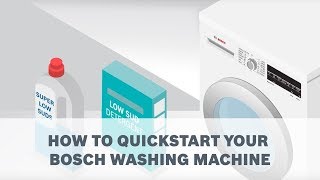 How to quickstart your Bosch Washing Machine [upl. by Enyrat]