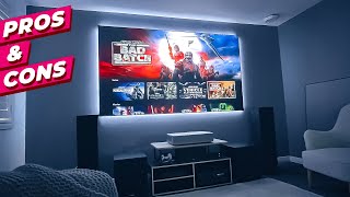 5 Pros amp Cons Of An Ultra Short Throw Projector  VAVA 4K Laser UST TV  Home Theater 2021 [upl. by Arliene]