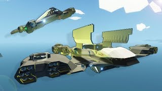 Insane Giant Vtol Base with Fighter Planes  Stormworks Gameplay [upl. by Aliuqaj]