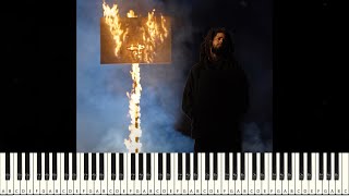 Pride is the Devil piano  J Cole ft Lil Baby [upl. by Noyahs]