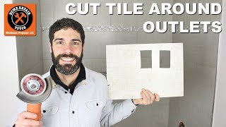 How to Cut Tile Around Outlets Easy Accurate Cuts [upl. by Hathcock881]