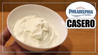 Queso Crema PHILADELPHIA CASERO  2 INGREDIENTES [upl. by Miarhpe]