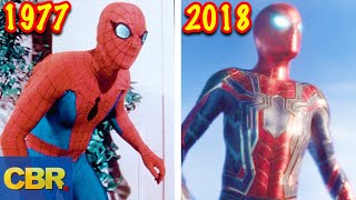 The Evolution Of SpiderMans Suits [upl. by Ytrebil735]