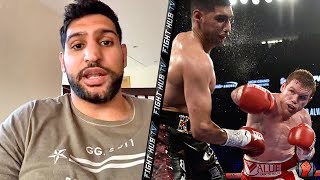 AMIR KHAN SHARES FUNNY CANELO FIGHT STORY quotI HIT HIM AND WAS LIKE OH Squot [upl. by Hareema]