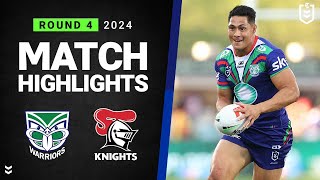 NRL 2024  Warriors v Knights  Match Highlights [upl. by Rennoc]