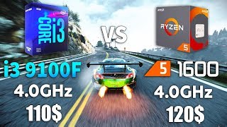 Ryzen 5 1600 vs Core i3 9100F Test in 10 Games [upl. by Fevre]