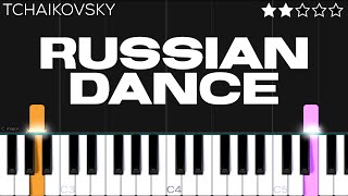 Tchaikovsky  Trepak Russian Dance from The Nutcracker  EASY Piano Tutorial [upl. by Rodl671]