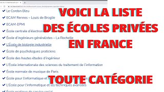 CAMPUS FRANCE 🇫🇷 LISTE DE TOUS LES ÉTABLISSEMENTS SUPÉRIEURS PRIVÉS EN FRANCEDETAIL EXPLICATION [upl. by Adnirb]