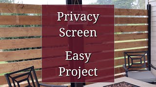 Privacy Screen  Easy Project [upl. by Anya]